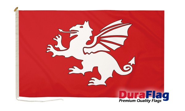 DuraFlag® English White Dragon (C) Premium Quality Flag